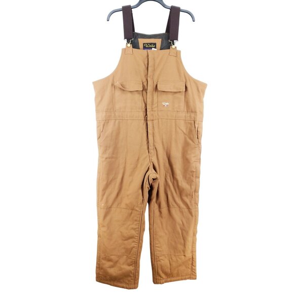 Walls Zero-Zone Mens 2XL Brown Insulated Bib Overalls Regular Cotton - Picture 1 of 10